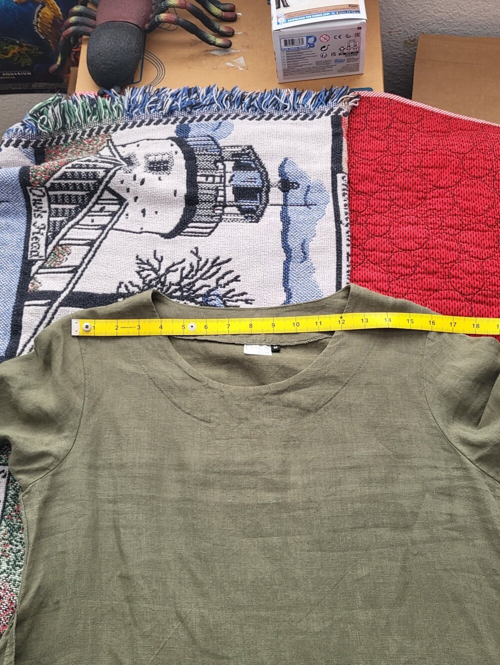 NWOT, LEN.ok Linen Khaki Green Linen Dress, Similar To Not Perfect Linen - Picture 10 of 15